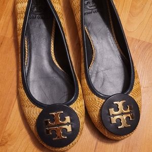Tory Burch Reva Raffia Ballerina Flat